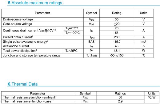 MOS,3503,70A/30V